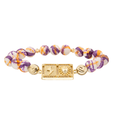 Kundengebundene bunter Charme-handgemachte Perlen-Armbänder mit Gold überzogen Diamanten