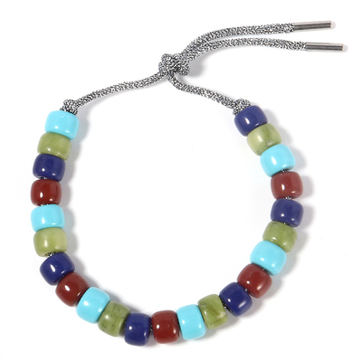 Spitze-Verschluss-vielfarbiges Stärken-Perlen-Armband mit silbernem Spitze-Verschluss für Teil und Feiertag