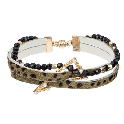 KC-LBR070 bördelt Lederarmband