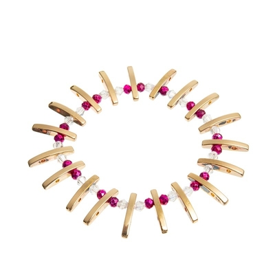Unregelmäßigkeits-Stein-Glas-Crystal Bead Stretch Bracelets For-Frauen