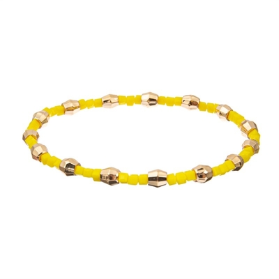 Kc handgemachter dehnbarer Crystal Bracelets, gelbe Samen-Perlen-Ausdehnungs-Armbänder