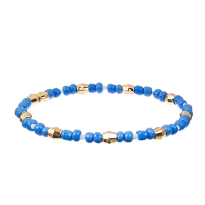 Justierbare dehnbare Crystal Bracelets With Gold Tube-Distanzscheiben-Perlen