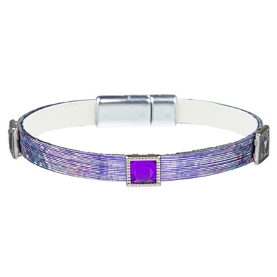 Purpurroter handgemachter quadratischer Knoten-Lederarmband Soem-ODM-Service
