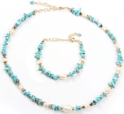 Kc-Schmuck-Türkis-Perlen-Armband-barocke Luxusgerichts-Art