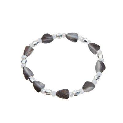 Schwarze handgemachte Armbänder Dreieck-Matte Hand Beaded Braceletss 8mm mit Perlen