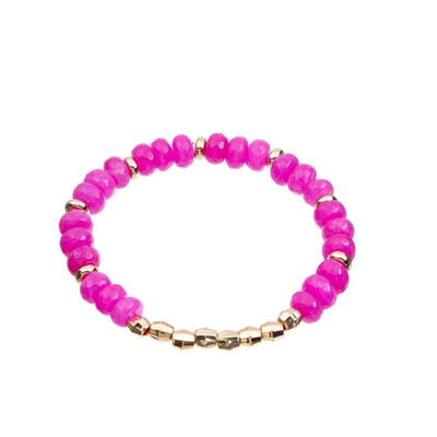 7,5&quot; handgemachte Perlen-Armbänder, rosa Steinarmband ODM 5*8mm