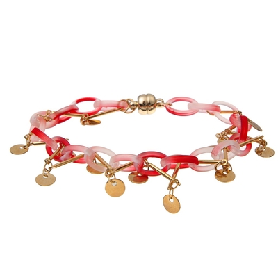 Harz-Goldzircon-Messingmagnet-handgemachte Perlen-Armband-Steigung