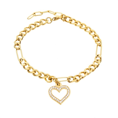 Spitzen-Gold überzogenes Armband des Edelstahl-18K für Frauen