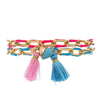Magnetischer Herz-Charme-handgemachte Kettenglied-Armbänder für Liebhaber-Valentinstag-Geschenk
