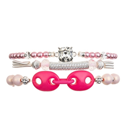 Quadratischer Zircon Crystal Stretchy Beads Handmade Bracelet für Frauen-Gesellschaftsspiel