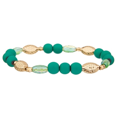 Grüne stapelbare handgemachte Köstlichkeit Crystal Beads Minimalist Stretchy Bracelets