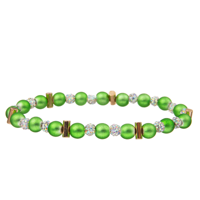 7 Farbhandgemachte Perlen-Armbänder mit Crystal Ball