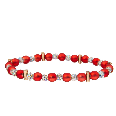 7 Farbhandgemachte Perlen-Armbänder mit Crystal Ball