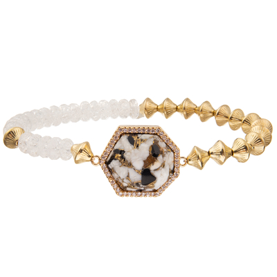Böhmen-Art-handgemachte Perlen-Armbänder mit regelmäßiger Siebeneck-Kaiserstein