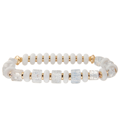 Crystal Glass Beads Metal Handmade-Kettenglied-Armbänder mit sechseckigem Türkis