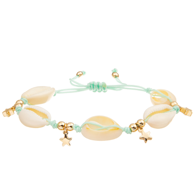 Justierbare umsponnene Seekaurischnecke Shell Bracelet Set Bohemian Seashell für Frauen