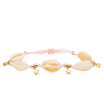 Justierbare umsponnene Seekaurischnecke Shell Bracelet Set Bohemian Seashell für Frauen