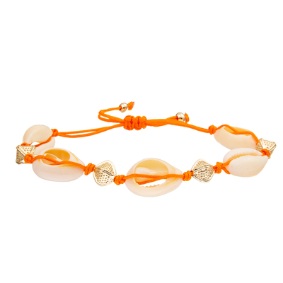 Justierbare umsponnene Seekaurischnecke Shell Bracelet Set Bohemian Seashell für Frauen