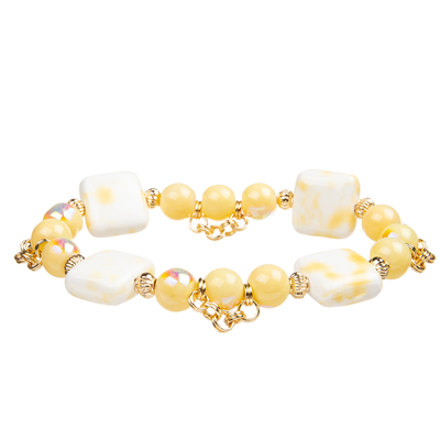 4 quadratischer keramischer Block Farbhandgemachte Crystal Beads Bracelets Withs 4