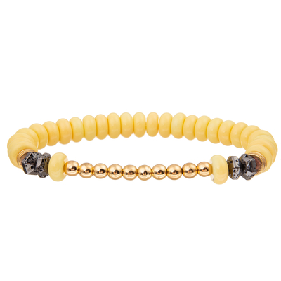 4 Farbhandgemachte Glasperle-Armbänder eingestellt mit dem Gold überzogen ringsum Perlen