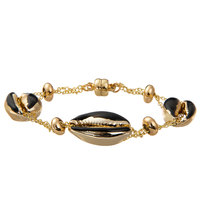 Buntes vergoldetes magnetisches Kettenglied-Armband Shell Minimalist Personalizeds 14K