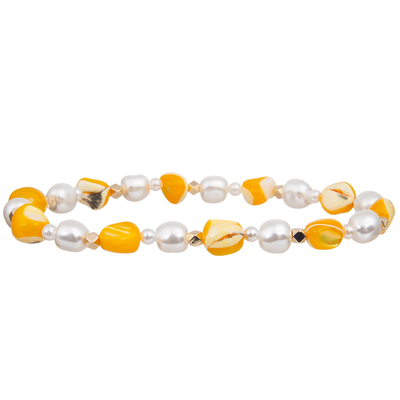 Natürliche bunte Unshaped Shell Beads Matched 6mm und 4mm Glasperlen-handgemachte Perlen-Armbänder