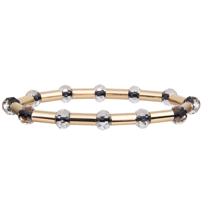 Neues Goldglänzendes Messingrohr stellte der Art-2023 mit multi Farbe Crystal Stretchy Handmade Beads Bracelets gegenüber