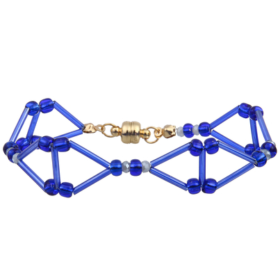 3D-Dreieckserklärung Handgefertigte Perlen Armbänder (Orange/Grün/Blau)