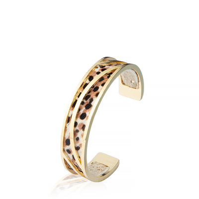 DIY-Muster-Gold überzog Messingarmbänder mit veränderbarem Leder
