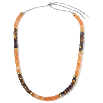 Länge 32&quot; perlenbesetzte Mehrfarbenhalskette, 6*8mm Naturstein-Perlen-Halskette