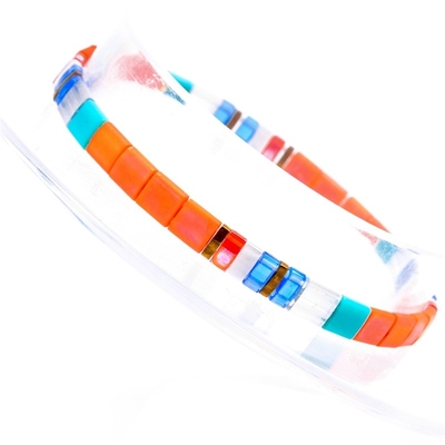 Handgemachte Tila-Fliesen-Armbänder dehnen elastischen EU-Standard für Frauen-Geschenk aus
