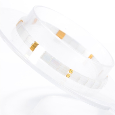 Perlen-Farbe-Tila-Runden-Perlen-Armband-Verpflichtungs-Geschenk für Frauen