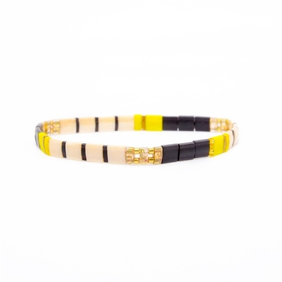 Dehnbare Glas-Gelegenheit Tila Matte Bead Bracelet For Engagement