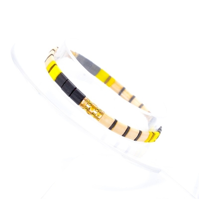 Dehnbare Glas-Gelegenheit Tila Matte Bead Bracelet For Engagement