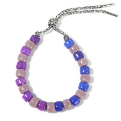 Lucky Color Forte Beads Bracelet im purpurroten Blau und Gray As Birthday Gift
