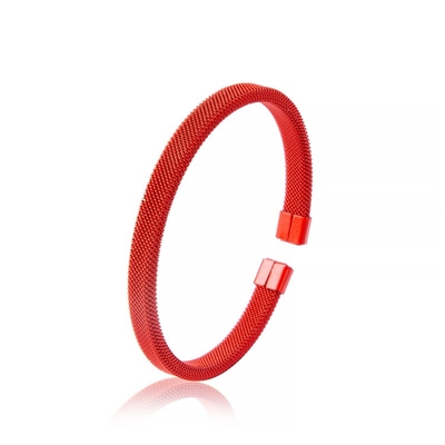 rotes Farben-Edelstahl-Armband-Armband, Punkart-Armband EU-Standard