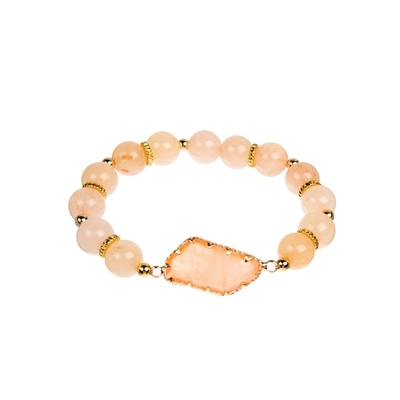 Handgefertigtes orange elastisches perlenbesetztes Armband-Geschenk kc für Mutter