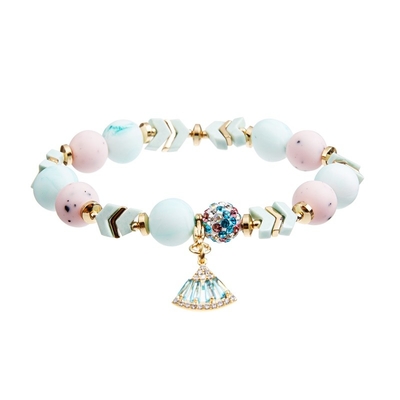 Dehnbare Charme-Armbänder Soems, 7,25&quot; Silikon-Perlen-Armbänder