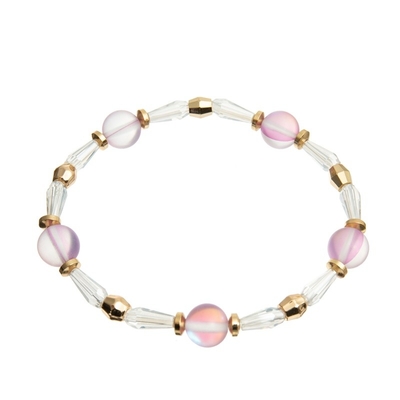Einlagiger Glasmondschein dehnbarer Crystal Bracelets For Daily Wear