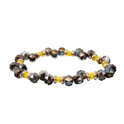 Einlagiger Mehrfarben-Crystal Bracelet Handmade Adjustable Size