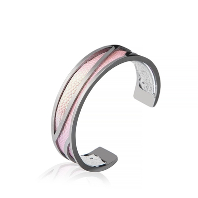 Wirkliche Ziegen-handgemachte lederne Stulpen, metallisches Armband der Stulpen-15g