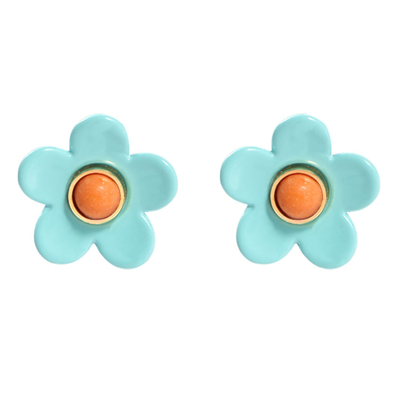 Soem-ODM-Blumen-Email-Ohrringe 5g/Pair bunt für Frauen