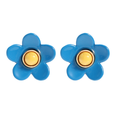Soem-ODM-Blumen-Email-Ohrringe 5g/Pair bunt für Frauen
