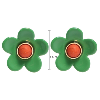 Soem-ODM-Blumen-Email-Ohrringe 5g/Pair bunt für Frauen