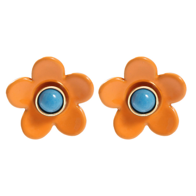 Soem-ODM-Blumen-Email-Ohrringe 5g/Pair bunt für Frauen