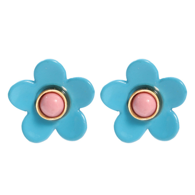 Soem-ODM-Blumen-Email-Ohrringe 5g/Pair bunt für Frauen