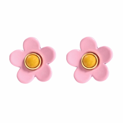 Soem-ODM-Blumen-Email-Ohrringe 5g/Pair bunt für Frauen