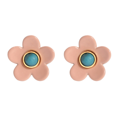 Soem-ODM-Blumen-Email-Ohrringe 5g/Pair bunt für Frauen