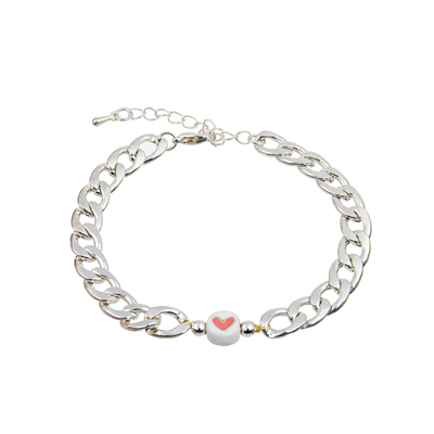 Goldsilber überzogenes perlenbesetztes Buchstabe-Armband Diy 14k mit Hummer-Ende