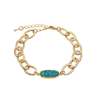 Mehrfarbenperlen-Armband 15g Harz Druzy mit der Erweiterungs-Kette mit veränderbarer Länge